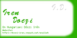 iren doczi business card